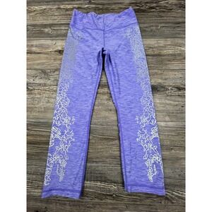 R8 Activewear Capri Leggings Yoga Pants Purple And White Women's Size Small